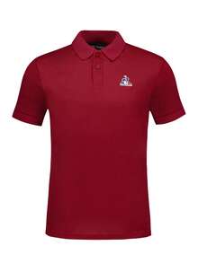 Le Coq Sportif Essentiels Men's Polo Shirt Rio Red - Burgundy - View 1