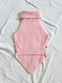 Soleia 春夏新款休闲度假西部海滩婚礼宾客着装毕业早午餐女士圣帕特里克节春假复活节音乐节优雅波西米亚热带风情高领亮片装饰派对针织上衣 - 粉色 - 查看 2