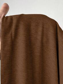 Maweii Große Größen einfarbiger, lässig locker sitzender Sweatshirt - Braun - Übersicht 6