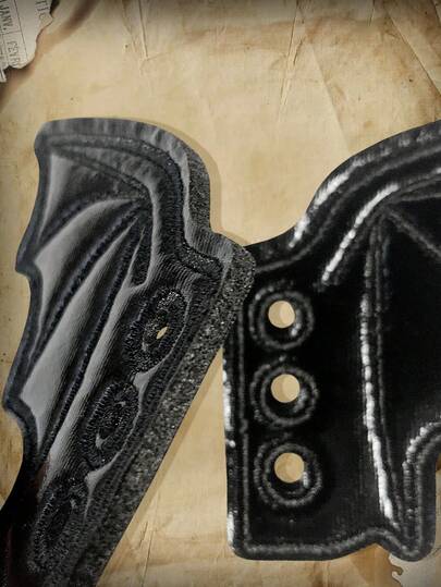 Goth 2 pièces/set Ornements de chaussures de style punk en forme d'aile noire avec rivets pour femmes, automne