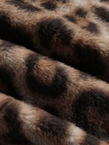 PAVTROS Manfinity Streetrush 男士街头风流行 INS 同款时尚豹纹拉链连帽卫衣，哥特风，街头服饰，运动套装，颓废风，保暖冬季，圣诞节，长袖上衣