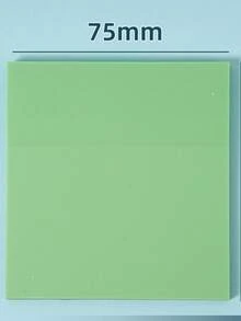 2packs(100pcs/Pack) Random Color Transparent Sticky Notes, Muted Tones Square Shape For Office & Study Back To School - Multicolor - View 5
