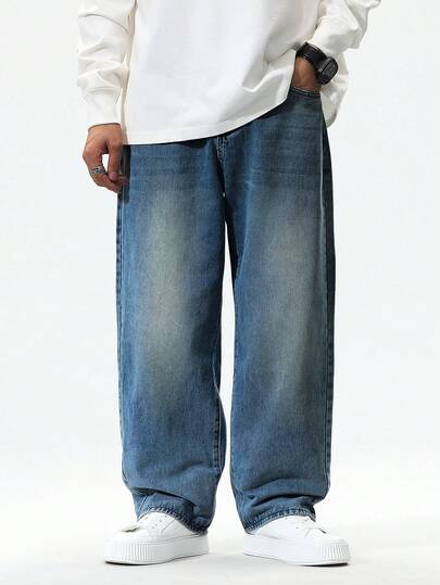 Manfinity EZcore Loose Fit Men's Straight-Leg Jeans
