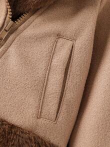 Elladie kids Young Girls Fashion Thermal Lined Zip-Up Jacket, Autumn/Winter - Multicolor - View 4