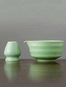 485ml Ceramic Matcha Bowl And Chasen Lid Set, Easy To Clean, Home Matcha Tools, Kungfu Drinkware Tea Accessories.