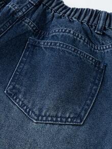 Quần Jeans Nữ Tuổi Teen, Quần Jeans Ống Rộng Đính Đá Rhinestone Thời Trang Y2K, Phong Cách Cổ Điển, Phù Hợp Mọi Phong Cách, Mẫu Quần Không Thể Thiếu Cho Các Cô Gái Thời Trang - Rửa tối - Xem 8