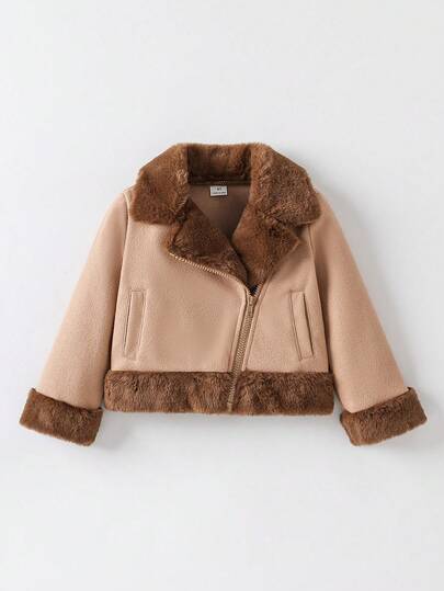 Elladie kids Young Girls Fashion Thermal Lined Zip-Up Jacket, Autumn/Winter