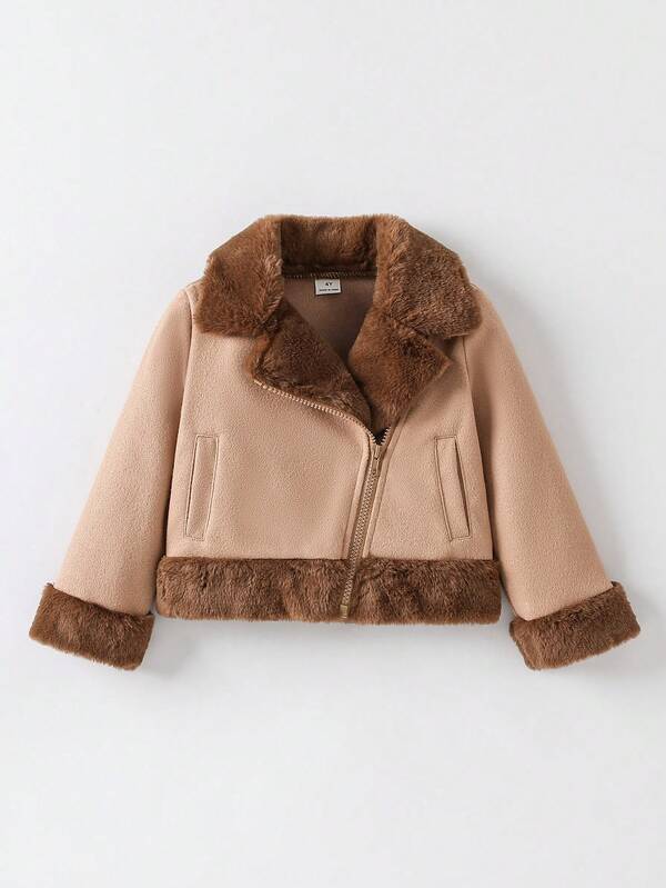 Elladie kids Young Girls Fashion Thermal Lined Zip-Up Jacket, Autumn/Winter