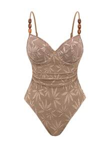 Swim Oasis 2pcs/Set Summer Vacation Sexy Underwire Backless Spaghetti Strap Women One-Piece Swimsuit & Sarong Maxi Skirt Two Pieces Set Crochet Two Pieces Set Brown Two Pieces Set Women Two Pieces Set Women Bikini Cover Up Set Brown Formal Skirt Brown Wedding Guest Skirt Rose Gold Skirt Women Earth Tone Skirt Bronze Skirt