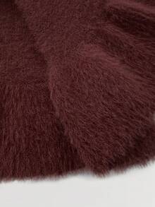 Mistrie Nouvelle robe mini près du corps pour femmes ornée de perles - Tabac - Voir 6