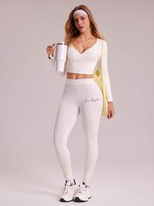 Sovereign Charm Áo thun thể thao tập yoga ngoài trời phong cách tennis thông thường - trắng - Xem 7