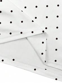 SHEIN Polka Dot Print Ringer Tee Graphic Tees Women Tops - Multicolor - View 5