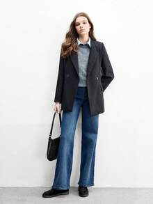 CUCCOO BIZCHIC 女士时尚黑色绒面革蝴蝶结设计舒适休闲乐福鞋，适合通勤、户外、旅行、购物、工作和日常穿着 - 黑色 - 查看 10