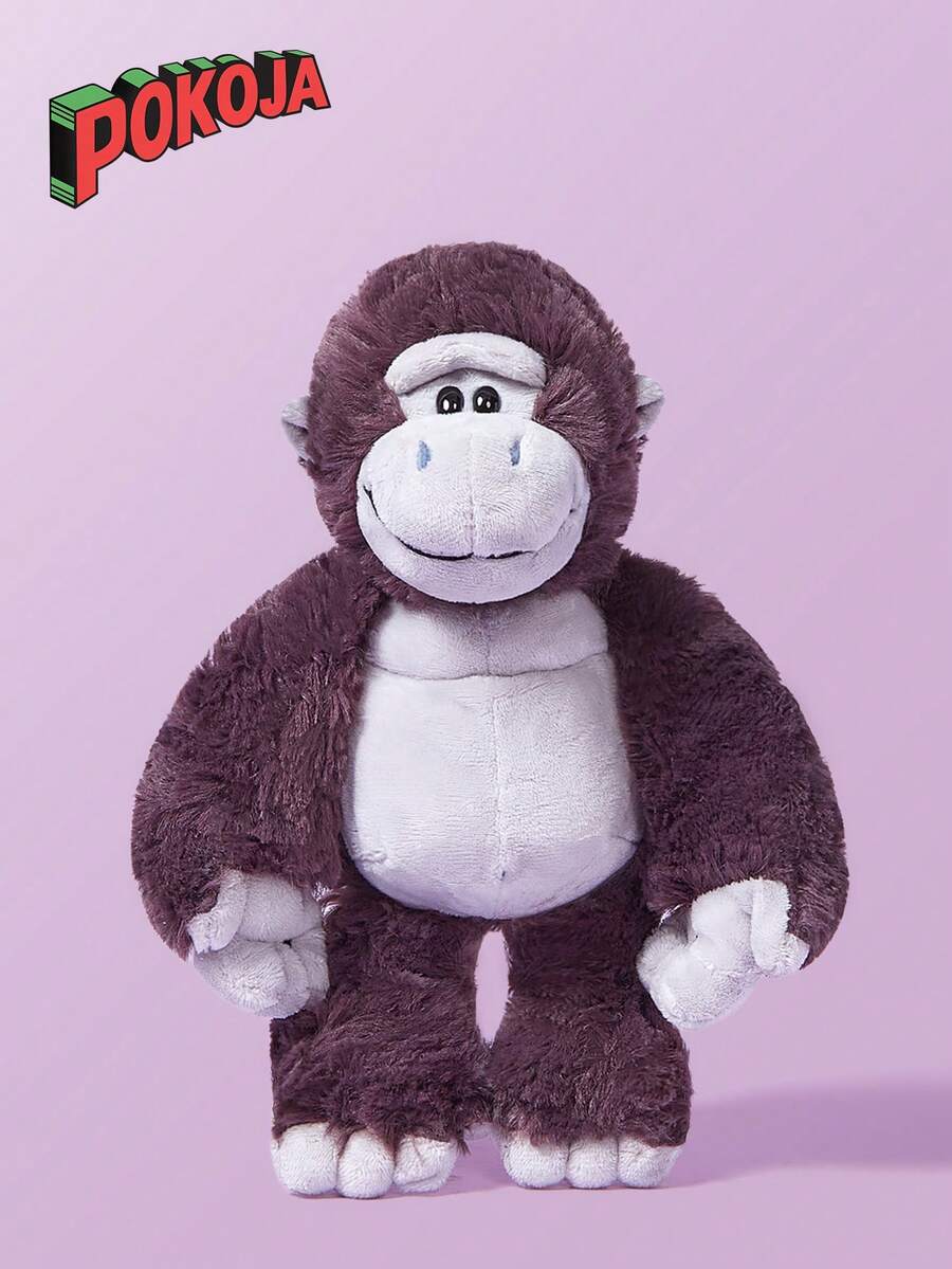 23cm Cute Cartoon Simulation Gorilla Plush Toy, Cute Stuffed Animal Toy, Living Room Sofa Ornament, Birthday/Festival Gift For Friends Or Family,Home Decoration, Gift For, Mother's Day, Friends Birthday,Christmas Gift, Christmas Style Birthday Gift,Christmas Plush Toy,Stuffed Animals>Plush,Monkey Toy,Stuffed Animal,Plushies,Plushie - Dark Grey - View 1