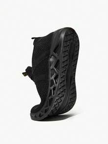 JNSQ Giày chạy bộ lưới thoáng khí màu đen thời trang cho trẻ em, phù hợp cho mọi mùa, hoạt động ngoài trời. - màu đen - Xem 6