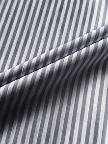 Franclia Classic Striped Long Sleeve Shirt, Delicate Embroidered Pattern, Loose & Comfortable Fit - Multicolor - View 6