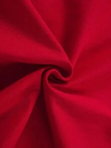 SHEIN Young Girl Casual Comfortable Fashion Minimalist Cute Bow Pattern Thermal Lined Crew Neck Long Sleeve Pullover Sweatshirt - Red - View 4