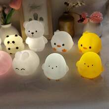 Cute Cartoon Shaped LED Night Light, Battery Powered Portable Mini Emergency Lamp, Bedroom Bedside Atmosphere Light, Perfect Gift For Friends, Family, And Students