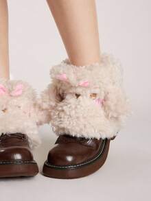 ROMWE Kawaii 女士护腿套 - 杏色 - 查看 3