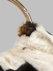 Ontre Women's Minimalist Cow Pattern Handbag - Cow Brown - View 5