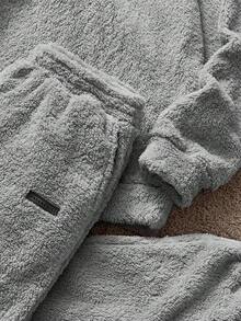 SWAVVY Men's Fashionable Fleece Hooded Sweatshirt Casual Suit, Autumn/Winter