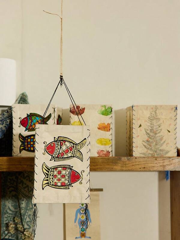 Cirelle Nepalese Handmade Lokta Paper Lamp Shade - Foldable Design With A Variety Of Styles And Colors, A Distinctive Home Decoration