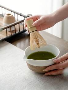 485ml Ceramic Matcha Bowl And Chasen Lid Set, Easy To Clean, Home Matcha Tools, Kungfu Drinkware Tea Accessories.