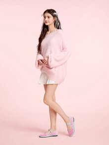 CUCCOO DOLLMOD 女士优雅天鹅绒玛丽珍平底鞋，舒适时尚，浅粉色 - 淺粉色 - 查看 10
