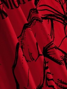 BATMAN X SHEIN Men's Casual Letter & Figure Graphic Round Neck Short Sleeve T-Shirt, Summer - White - View 7