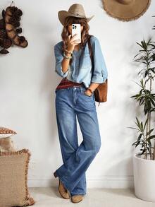 EMERY ROSE Women's Casual Denim Pants, Stylish For Summer