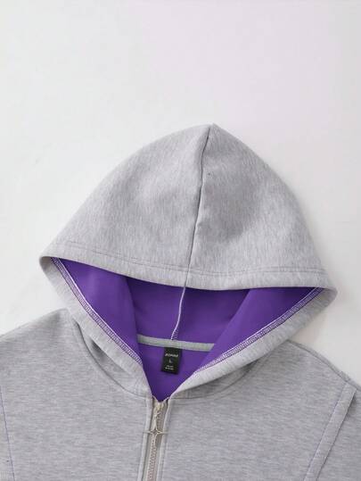 Street Life Men's Patchwork Contrast Color Sweatshirt Sweatshirt, Retro Street Style