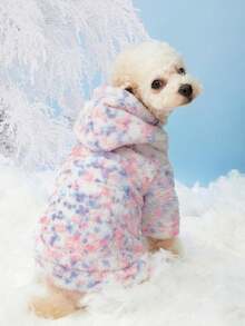 PETSIN 毛绒宠物雪花连帽卫衣套装 - 彩色 - 查看 1