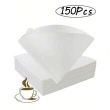50/100Pcs Coffee Filters, Cone Shaped Paper Filters Easy To Use Upgraded Design Size V02, V-Shaped Hand Brewed Coffee Filter Paper Filter Cup Uses Filter Paper Hand Brewed Coffee Filter Paper, Compatible With Pour Over Drippers Back To School - White - View 14