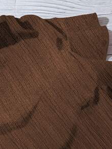 Rusticease 女士纯色盖袖休闲衬衫，适合夏季 - 棕色 - 查看 4