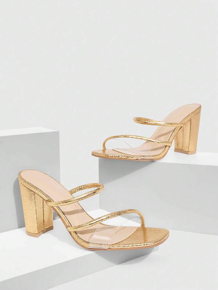 CUCCOO SZL New Style Strap Transparent Criss-Cross High Heels For Women