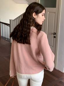 Dazy Kids Youth Girls Sweater, Autumn - Pink - View 6