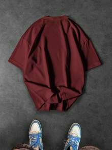 Sport MetroGents Tricou sport pentru bărbați, cu mânecă scurtă și guler rotund, casual, de vară, pentru fitness