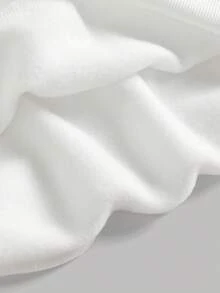 SHEIN Girlism Bộ 2 món áo nỉ cổ tròn in số 98 và quần legging thể thao thường ngày cho bé gái tuổi teen, bộ áo nỉ cổ tròn dài tay thoải mái và quần bó 2 món, phù hợp cho mùa thu/đông - Đen và trắng - Xem 4