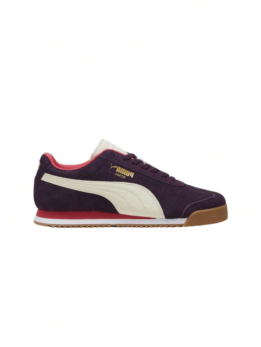 Puma Roma Suede Men's Sneakers Midnight Plum / Alpine Snow / Gum 398635 - Violet White - View 1