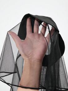 Bộ 2 khăn choàng lưới cổ lọ + váy dây mảnh cho bé gái, trang phục thường ngày mùa hè - màu đen - Xem 7