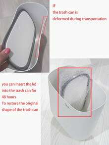 1pc Slim Garbage Can With Lid, Ideal For Bathroom & Narrow Spaces,Light Luxury Slit Trash Can,Kitchen,Bathroom,Home,Household Supplies