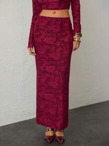 Aloruh Women's Autumn/Winter New Set, Party/Christmas/Halloween Outfit, Burgundy Cutout Fabric Luxurious 2 Pieces Set, Long Sleeve Ruffle Neck Top And Low Waist Mini Skirt Red Two Piece Outfit Women Two Piece Long Skirt Set 2 Piece Lounge Sets Woman Elegant Dress Women Elegant Women's Set Fall Clothes For Women Winter Clothes For Women Winter Clothes For Women
Two Piece Set Women Christmas Outfit For Women Red Skirt Women's Winter Clothes 2 Piece Women's Set - Burgundy - View 7