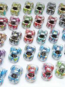 5/10/20 piezas Coche de juguete pequeño con efecto de retroceso para niños, coche de plástico creativo y personalizado, mini coche de aleación de simulación con deslizamiento, coches, juguetes para niños, mini coche, vuelta al colegio, estilo aleatorio - Multicolor - Ver 4