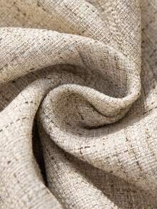 Ellevyn 贝壳金属扣无袖上衣和西装裤套装，优雅时尚，适合通勤和办公室穿着 - 杏色 - 查看 7