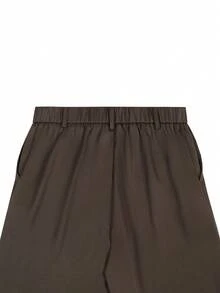 Calvornis Men's Suit Pants, Commuter Casual Versatile Straight-Leg Suit Pants, Waist Rivet Design - Coffee Brown - View 6