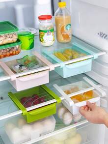 1pc Random Color Food Storage Container, Stackable Leakproof Plastic Box For Snacks, Meal Prep & Pantry Organization - Multicolor - View 1