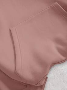 INAWLY Women's Heart Slogan Graphic Print Regular Fit Long Sleeve Sweatshirt - Rusty Rose - View 6