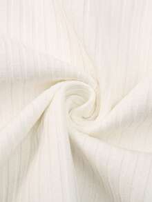 Sparklyn 女童白色罗纹高领长袖保暖针织衫，适合秋冬季穿着 - 白色 - 查看 7