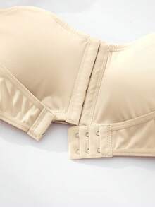 SHEIN Upgraded Front Closure Padded Push Up Bra For Women, Easy To Wear - Apricot - View 7