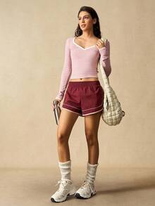 VARSIVA 女士修身长袖瑜伽T恤 - 彩色 - 查看 9